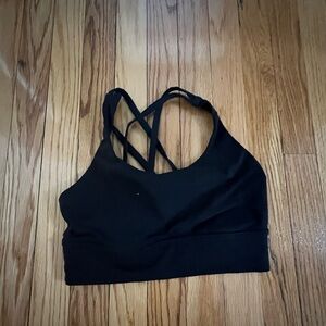 Lululemon energy long line bra size 6 black a-c cups
